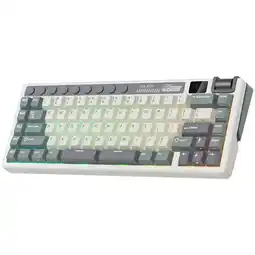 Falabella Teclado Gamer Mecánico Inalámbrico Royal Kludge RKM70 RGB 75% Cyan Purple Español oferta