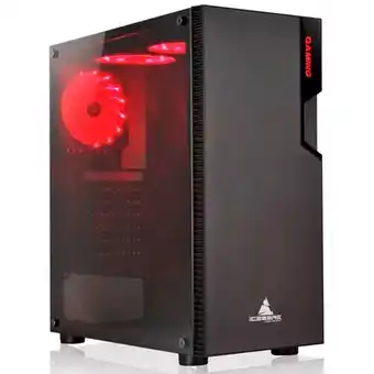 Falabella Caja ATX Gamer GLACIUS V2 BLACK + 1 FAN RGB oferta