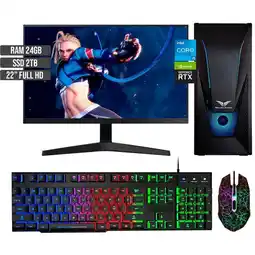 Falabella PC GAMER INTEL CORE I5-12400 RTX 3050 8GB SSD 2TB RAM 24GB LED 22 FHD oferta