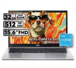 Falabella PORTÁTIL INTEL CORE i3 1215U RAM 32GB SSD 512GB 156″ FHD SILVER oferta