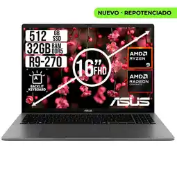 Falabella PORTATIL AMD RYZEN 9 270 SSD 512GB RAM 32GB LED 16 FULL HD oferta