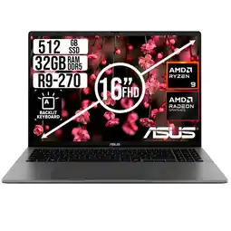Falabella PORTATIL AMD RYZEN 9 270 SSD 512GB RAM 32GB LED 16 FULL HD oferta