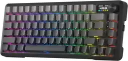 Falabella Teclado Mecánico Gamer K724sp Pro Rgb Lcd 24g Usb Gris oferta