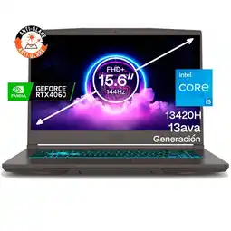 Falabella Portátil Gamer THIN Intel Core i5 13420H RAM 24GB SSD 512GB RTX 4060 8GB oferta