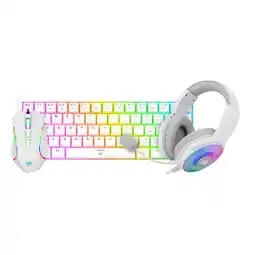 Falabella Combo 3 En 1 S129w Teclado Mouse Y Audifono White Red Switch oferta