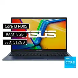 Falabella Portatil E1504GA Intel Core i3- N305 DDR4 8GB SSD 512GB PANT 15.6 FHD, Win11 oferta
