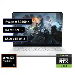 Falabella PORTATIL ROG ZEPHYRUS AMD RYZEN 9 8945HS RAM 32GB DDR5 SSD 1TB RTX 4060 8GB oferta
