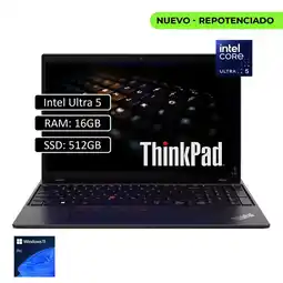 Falabella Portatil Thinkpad E16 Gen 2 Ultra 5 125U Ram 16Gb Ssd 512Gb Win11 Pro 16P oferta