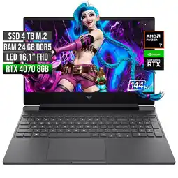 Falabella VICTUS AMD RYZEN 7-8845HS RTX 4070 8GB SSD 4TB RAM 24GB LED 16 FHD 144Hz oferta