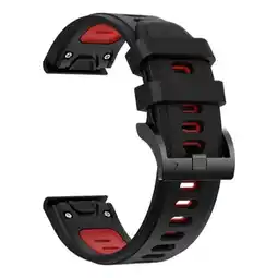 Falabella Pulso 26mm Correa Garmin Fenix 5x 6x 7x Easy Fit Negro y Rojo oferta
