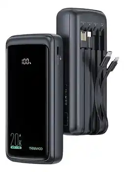 Falabella Power Bank 4 en 1 20000 mAh con Cables Integrados y Pantalla LED oferta