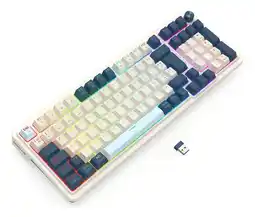 Falabella Teclado Eisa Pro K686wb Inalambrico Sw Red Español Blancoazul Español Latinoamérica oferta