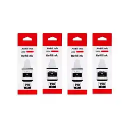 Falabella 4Tintas GI-190BK Canon genéricas para impresora PIXMA G1100 G1110 G2100 G2110 G2111 G3100 oferta