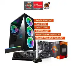 Falabella Torre Gamer Ryzen 5 5600GT / 64GB RAM / 1.5TB / Board A520 / Fuente 500W oferta