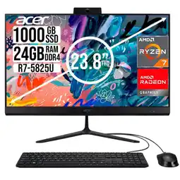 Falabella TODO EN UNO AMD RYZEN 7 5825U SSD 1TB RAM 24GB 23,8 FHD oferta