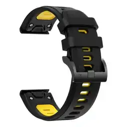 Falabella Pulso 26mm Correa Garmin Fenix 5x 6x 7x Easy Fit Negro y Amarillo oferta