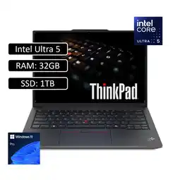 Falabella PORTATIL ThinkPad E14 Gen 6 Intel Core Ultra 5 125 /SSD 1TB/ RAM 32GB/ Pantalla 14 oferta