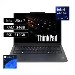 Falabella PORTATIL ThinkPad E14 Gen 6 Intel Core Ultra 7 155H /SSD 512GB/ RAM 24GB/ Pantalla 14 oferta