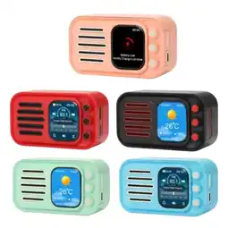 Falabella Radio Parlante Con Pantalla Digital Táctil Notificación App Rosa oferta