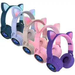 Falabella Audífonos Inalámbricos Gato LCD LED Bluetooth Cat Ear Verde oferta