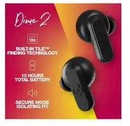 Falabella Audífonos inalámbricos Skullcandy Dime 2 True Black Edition oferta