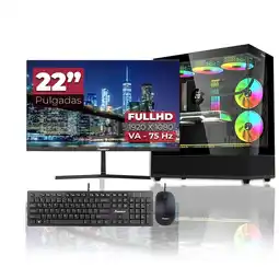 Falabella Computador Gamer Ryzen 5 8600G SSD 512GB RAM 16GB RGB Monitor 22 + Ref Liquida oferta