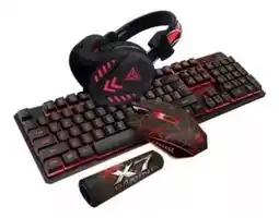 Falabella COMBO GAMER TECLADO CON LUCES MOUSE AUDIFONOS oferta