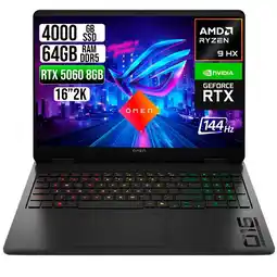 Falabella PORTATIL OMEN AMD RYZEN 9 8940HX RTX 5060 8GB SSD 4TB RAM 64GB 16 2K 144HZ oferta