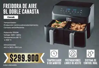 Freidora de aire doble canasta