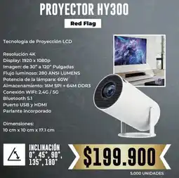 Tiendas D1 Red flag proyector hy300 oferta