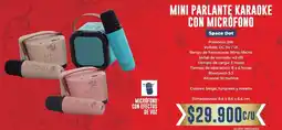 Tiendas D1 Space dot mini parlante karaoke con micrófono oferta