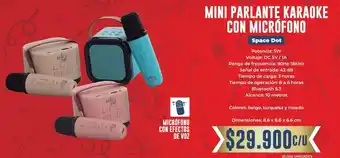 Space dot mini parlante karaoke con micrófono