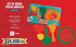 Tiendas D1 Space dot set de arena frutas mágicas oferta