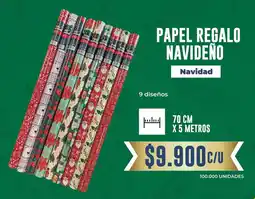 Tiendas D1 Navidad papel regalo navideño oferta