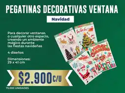 Tiendas D1 Navidad pegatinas decorativas ventana oferta