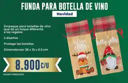 Tiendas D1 Navidad funda para botella de vino oferta