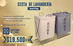 Tiendas D1 Red flag cesta de lavandería oferta