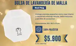 Tiendas D1 Red flag bolsa de lavandería de malla oferta