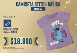 Tiendas D1 Disney camiseta stitch básica oferta