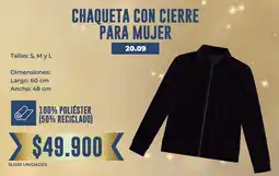 Tiendas D1 Chaqueta con cierre para mujer oferta