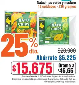 Alkosto Natuchips verde y maduro oferta