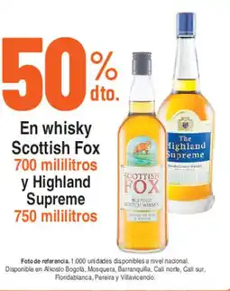 Alkosto En whisky scottish fox oferta