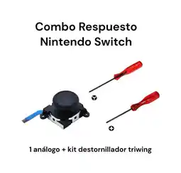 Falabella 1 Joystick Análogo Negro Joycon + Kit Destornillador Para Switch oferta