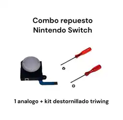 Falabella 1 Joystick Análogo Blanco Joycon + Kit Destornillador Para Switch oferta