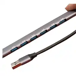 Falabella Hub Treqa De 7 Puertos Usb 3.0 Color Gris Oscuro oferta