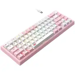 Falabella Teclado KB874L Mecanico Rosa Rgb 75% Tipo C oferta