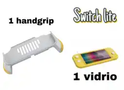 Falabella Combo Handgrip Empuñadera Amarillo + Vidrio Compatible Switch Lite oferta