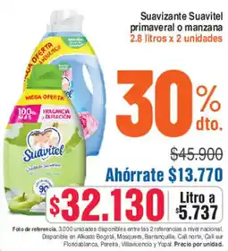 Alkosto Suavitel suavizante primaveral o manzana oferta