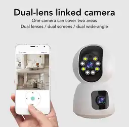 Falabella Camara De Seguridad Doble Lente Wifi gira 360° oferta