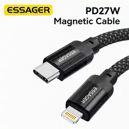Falabella Cable Essager USB - C a Lightning 27W Trenzado 1m Negro oferta